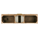 James Martin Mercer Island 72" Double Vanity Latte Oak Radiant Gold 389-V72D-LTO-G