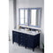 James Martin Brittany 60" Victory Blue Double Vanity with 3 cm Carrara White Top 650-V60D-VBL-3OCAR