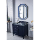 James Martin Brittany 36" Victory Blue Single Vanity with 3 cm Charcoal Soapstone Quartz Top 650-V36-VBL-3CSP