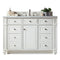 James Martin Bristol 48" Single Vanity Bright White with 3 cm Carrara Marble Top 157-V48-BW-3CAR