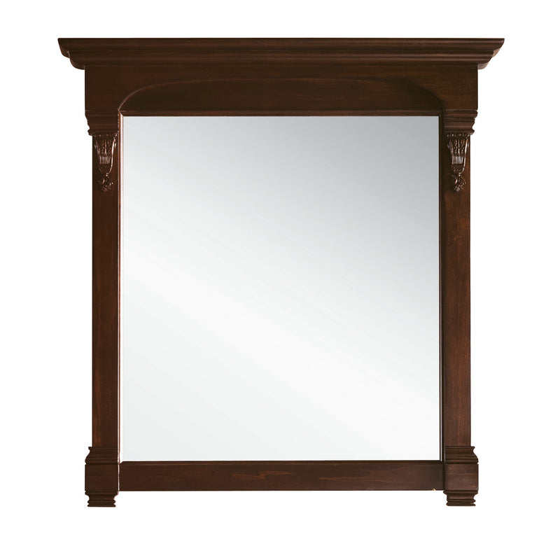 James Martin Brookfield 36" Burnished Mahogany Single Vanity with 3 cm Galala Beige Top 147-114-5566-3OGLB