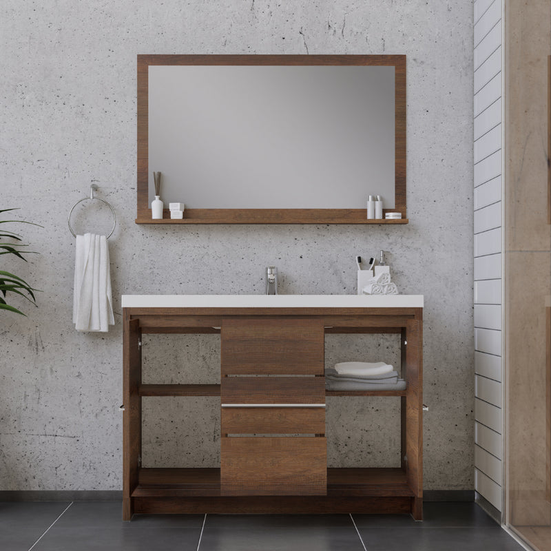 Alya Bath Sortino 48" Modern Bathroom Vanity Rosewood AB-MD648-RW