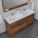 Alya Bath Sortino 60 Double" Modern Bathroom Vanity Rosewood AB-MD660D-RW