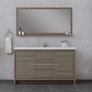 Alya Bath Sortino 60 Single" Modern Bathroom Vanity Gray AB-MD660S-G