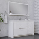 Alya Bath Sortino 60 Single" Modern Bathroom Vanity White AB-MD660S-W