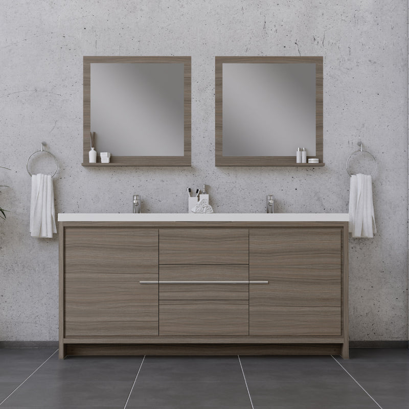 Alya Bath Sortino 72" Modern Bathroom Vanity Gray AB-MD672-G