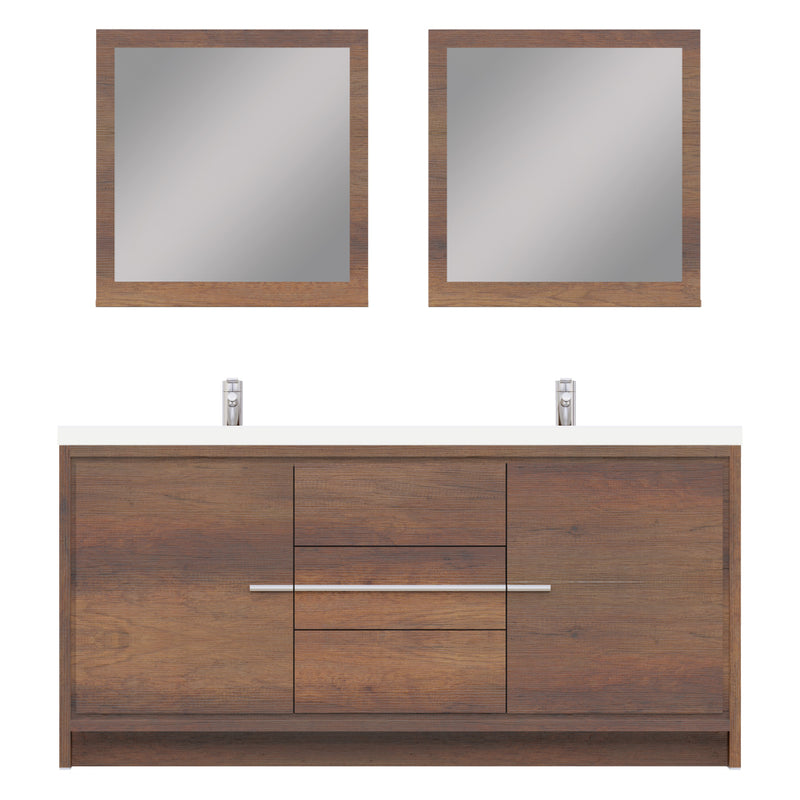 Alya Bath Sortino 72" Modern Bathroom Vanity Rosewood AB-MD672-RW