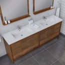 Alya Bath Sortino 84" Modern Bathroom Vanity Rosewood AB-MD684-RW