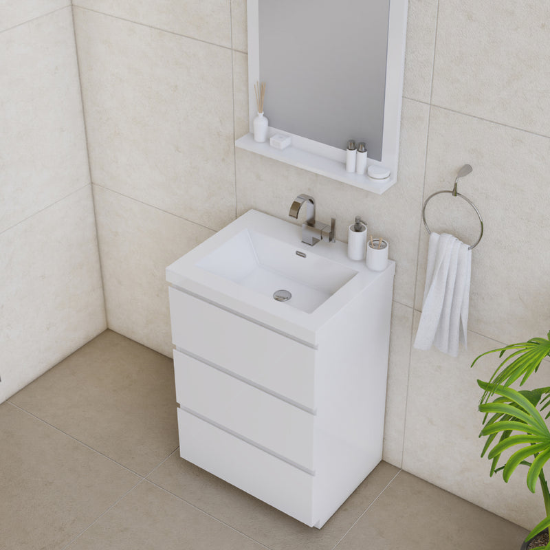 Alya Bath Paterno 24" Modern Freestanding Bathroom Vanity White AB-MOA24-W