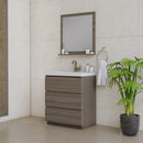 Alya Bath Paterno 30" Modern Freestanding Bathroom Vanity Gray AB-MOA30-G