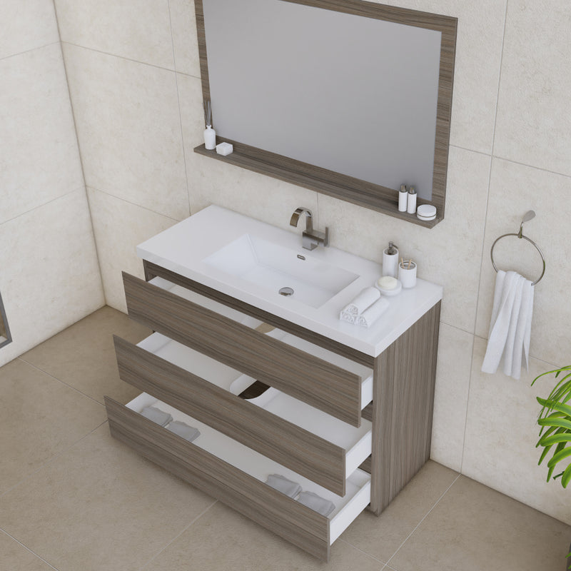 Alya Bath Paterno 48" Modern Freestanding Bathroom Vanity Gray AB-MOA48-G