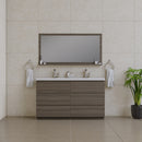 Alya Bath Paterno 60" Double Modern Freestanding Bathroom Vanity Gray AB-MOA60D-G