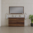 Alya Bath Paterno 60" Double Modern Freestanding Bathroom Vanity Rosewood AB-MOA60D-RW