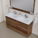 Alya Bath Paterno 60" Double Modern Freestanding Bathroom Vanity Rosewood AB-MOA60D-RW