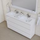 Alya Bath Paterno 60" Double Modern Freestanding Bathroom Vanity White AB-MOA60D-W