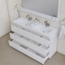 Alya Bath Paterno 60" Double Modern Freestanding Bathroom Vanity White AB-MOA60D-W