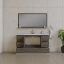 Alya Bath Paterno 60" Single Modern Freestanding Bathroom Vanity Gray AB-MOA60S-G