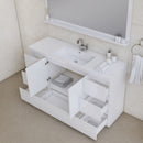 Alya Bath Paterno 60" Single Modern Freestanding Bathroom Vanity White AB-MOA60S-W