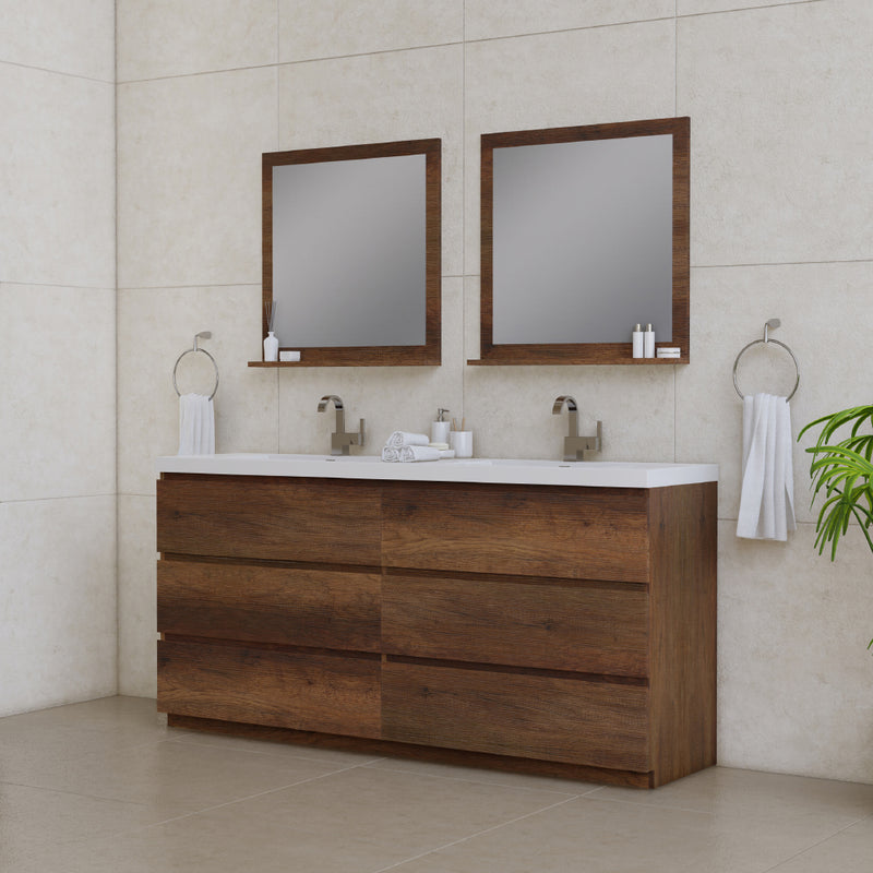 Alya Bath Paterno 72" Modern Freestanding Bathroom Vanity Rosewood AB-MOA72D-RW