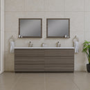 Alya Bath Sortino 84" Modern Freestanding Bathroom Vanity Gray AB-MOA84D-G