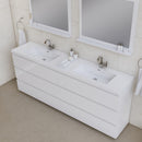 Alya Bath Paterno 84" Modern Freestanding Bathroom Vanity White AB-MOA84D-W