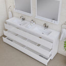 Alya Bath Paterno 84" Modern Freestanding Bathroom Vanity White AB-MOA84D-W