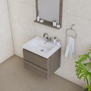 Alya Bath Paterno 24" Modern Wall Mounted Bathroom Vanity Gray AB-MOF24-G