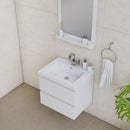 Alya Bath Paterno 24" Modern Wall Mounted Bathroom Vanity White AB-MOF24-W