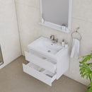 Alya Bath Paterno 30" Modern Wall Mounted Bathroom Vanity White AB-MOF30-W