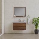 Alya Bath Paterno 36" Modern Wall Mounted Bathroom Vanity Rosewood AB-MOF36-RW