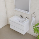 Alya Bath Paterno 36" Modern Wall Mounted Bathroom Vanity White AB-MOF36-W