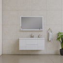 Alya Bath Paterno 48" Modern Wall Mounted Bathroom Vanity White AB-MOF48-W