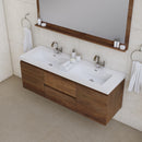 Alya Bath Paterno 60" Double Modern Wall Mounted Bathroom Vanity Rosewood AB-MOF60D-RW