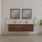 Alya Bath Paterno 72" Modern Wall Mounted Bathroom Vanity Rosewood AB-MOF72D-RW