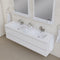 Alya Bath Paterno 72" Modern Wall Mounted Bathroom Vanity White AB-MOF72D-W