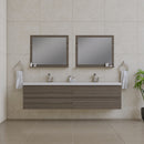 Alya Bath Paterno 84" Modern Wall Mounted Bathroom Vanity Gray AB-MOF84D-G