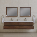 Alya Bath Paterno 84" Modern Wall Mounted Bathroom Vanity Rosewood AB-MOF84D-RW