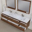 Alya Bath Paterno 84" Modern Wall Mounted Bathroom Vanity Rosewood AB-MOF84D-RW