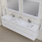 Alya Bath Paterno 84" Modern Wall Mounted Bathroom Vanity White AB-MOF84D-W