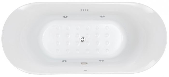 ALFI EAGO 74" White Free Standing Air Bubble Bathtub AM1900