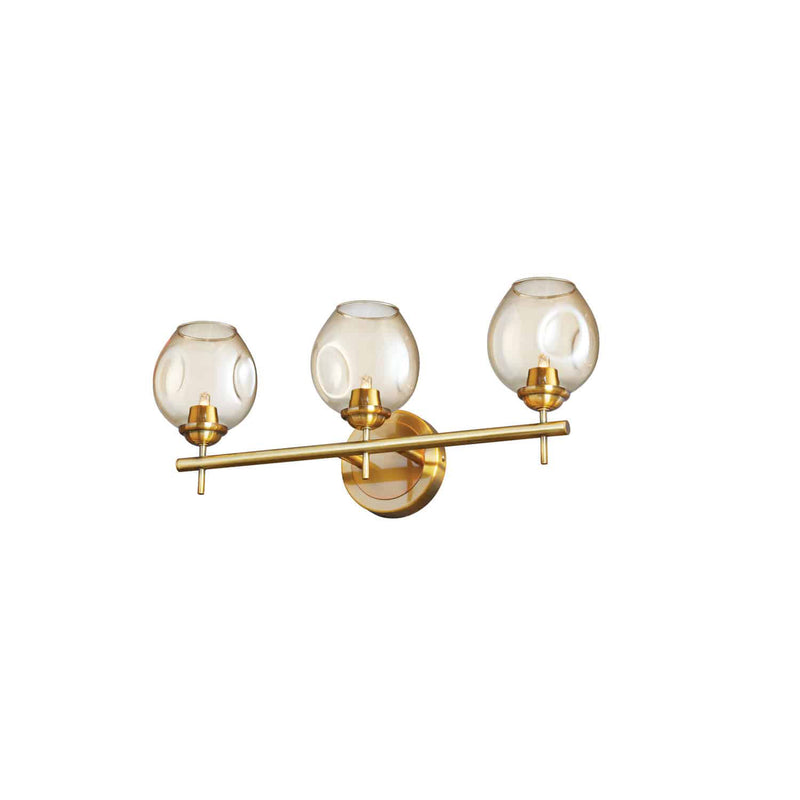 Dainolite 3 Light Halogen Vanity Vb W/ Champagne Glass ABI-203W-VB