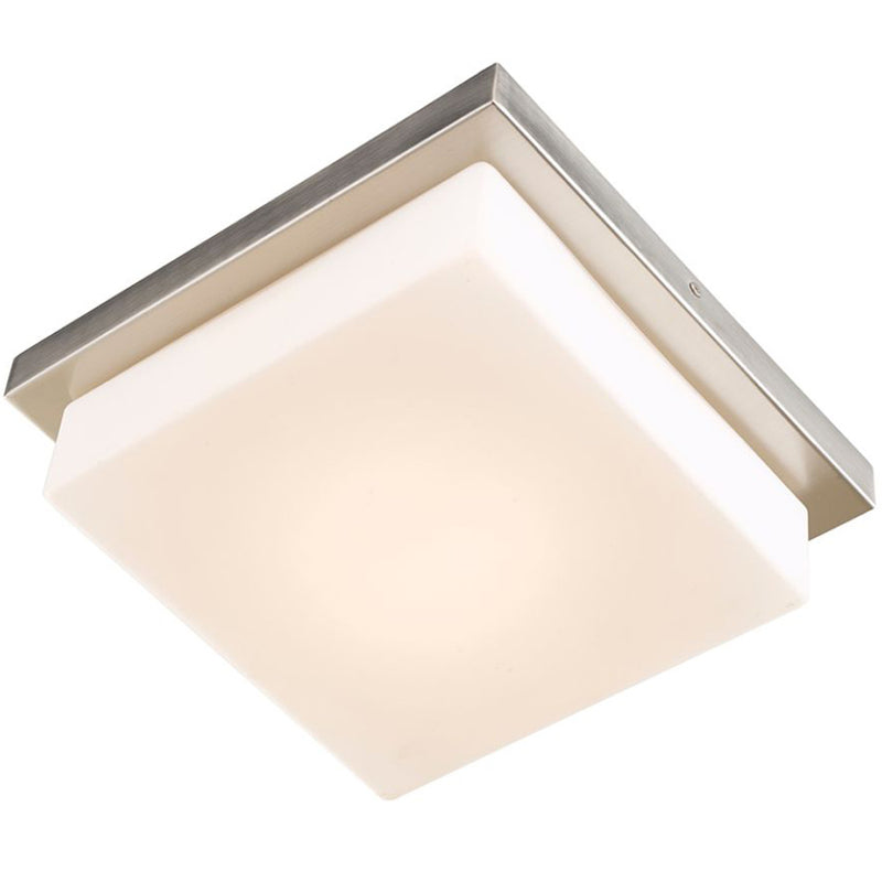 Abra Lighting Square Opal Glass Flush Mount 30006FM-BN