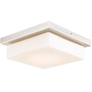 Abra Lighting Square Opal Glass Flush Mount 30006FM-BN