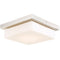 Abra Lighting Square Opal Glass Flush Mount 30006FM-BN