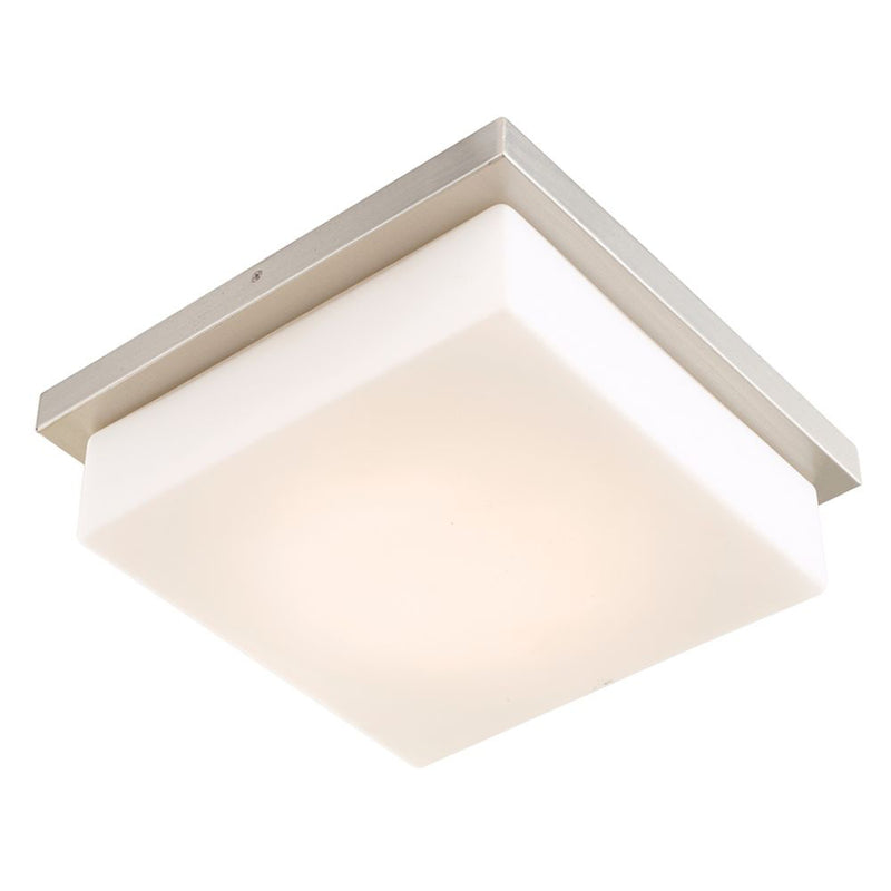 Abra Lighting Square Opal Glass Flush Mount 30007FM-BN