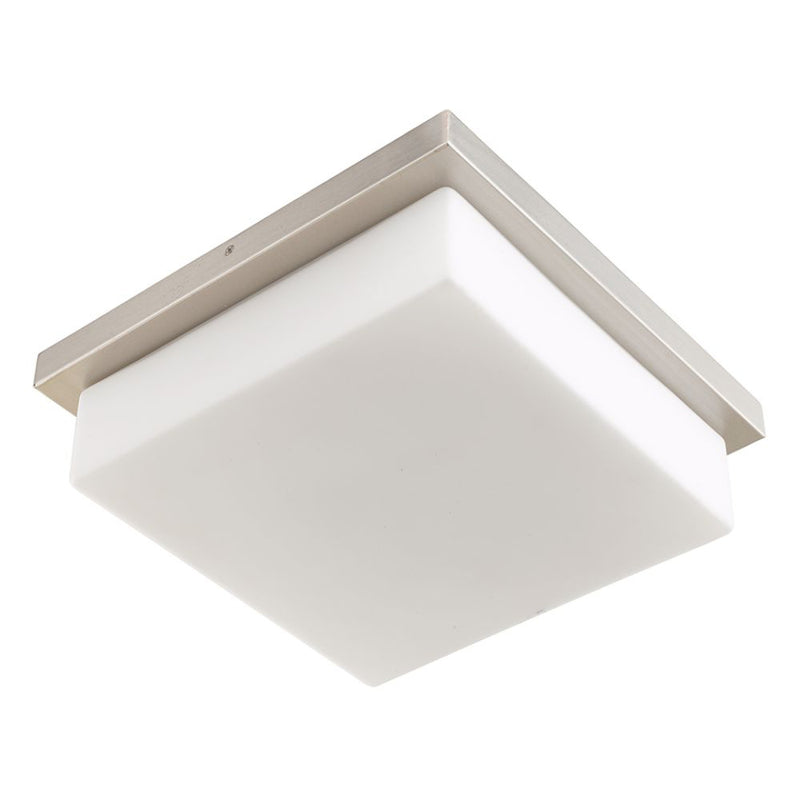 Abra Lighting Square Opal Glass Flush Mount 30007FM-BN