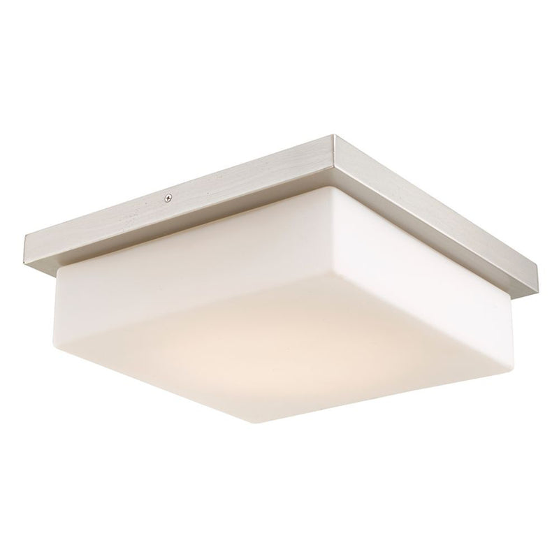 Abra Lighting Square Opal Glass Flush Mount 30007FM-BN