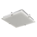 Abra Lighting Flat Square Glass Low profile Flush Mount 30012FM-CH