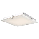 Abra Lighting Flat Square Glass Low profile Flush Mount 30012FM-CH