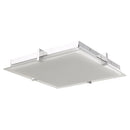 Abra Lighting Flat Square Glass Low profile Flush Mount 30012FM-CH